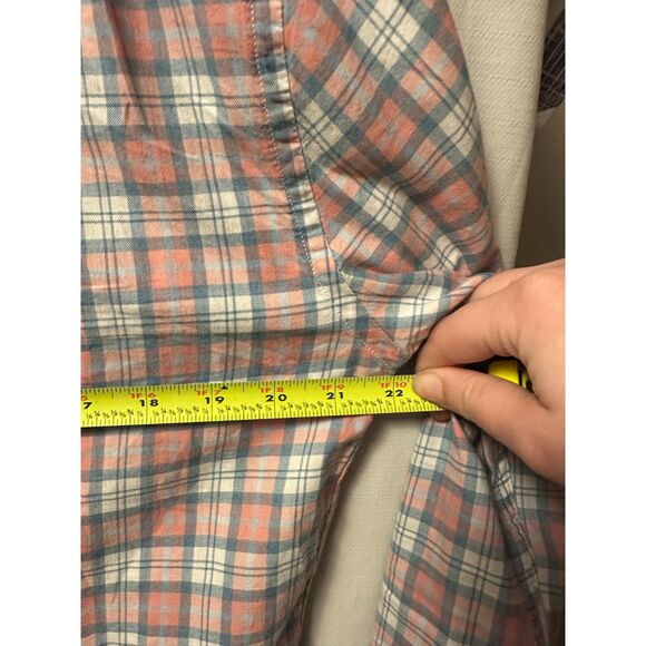Faherty Shirt Mens Pink Plaid Button Down Casual Lightweight Cotton Size Medium - Picture 6 of 6